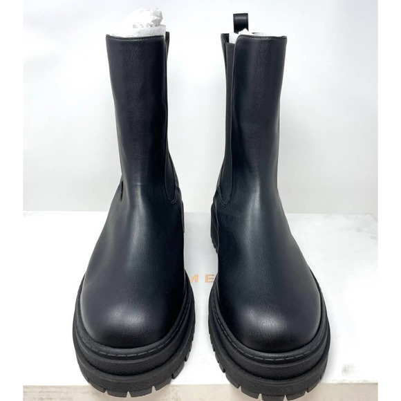 Good American Chelsea Lug Sole Combat Boots In Black Size 13 New - Picture 5 of 9